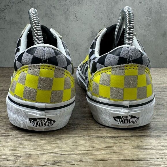 Vans~Women’s~Low Pro Old School Checkerboard~Yellow & Grey Men's 5.5 / Women's 7 - Picture 4 of 8